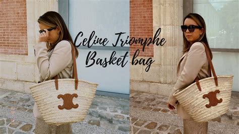 celine medium triomphe basket bag|Celine the triomphe bag.